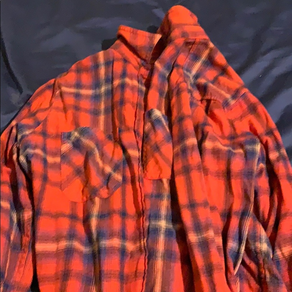 Plaid button down shirt